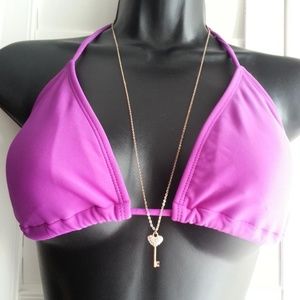 🔥HOT🔥Fashion Gold Plated crystal Key pendant necklace